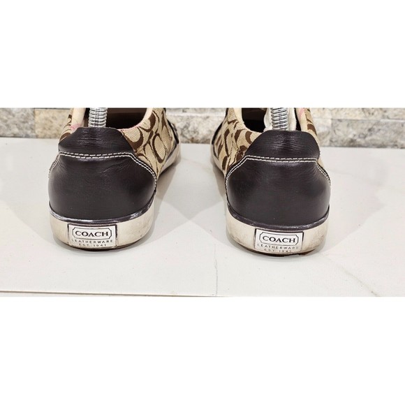 Vintage Coach Barrett Signature C khaki Sneaker Women's Size 7.5 Q322 - Picture 4 of 6